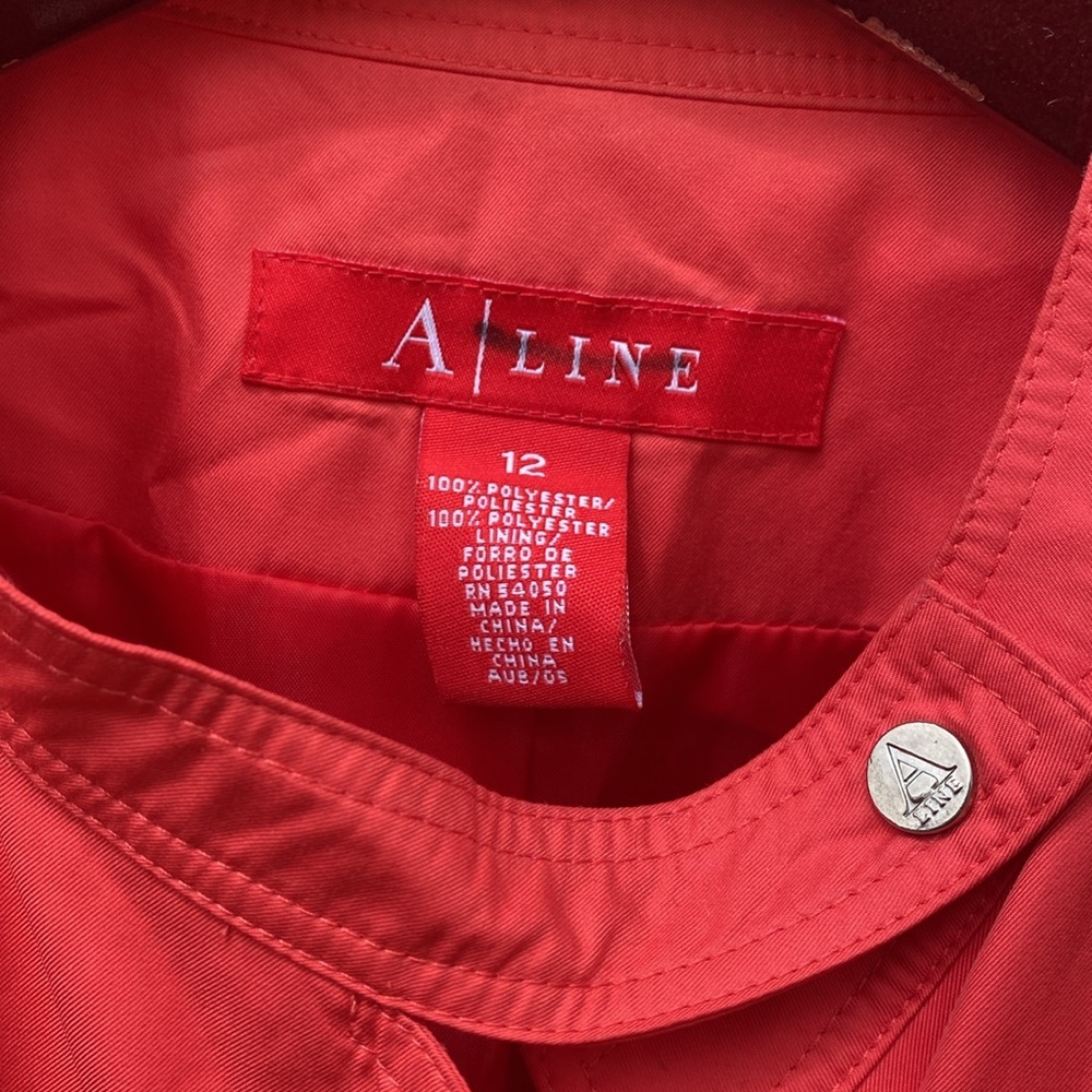 A line Vibrant Coral Jacket Sz 12 - Picture 5 of 11